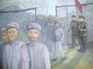 «Освобождение узников концлагеря» Левашова Мария 16 лет Победитель в номинации «Интересная техника исполнения»