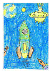 «Встреча с инопланетными существами» Пашникова Мария 5 лет