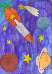 2 место «Хочу космос покорять» Бобрихина Даниила 5 лет