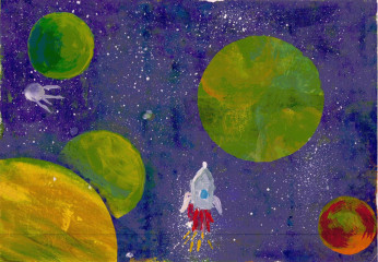 2 место «Космические горизонты» Патрушин Виктор 8 лет